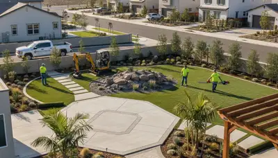 Landscaping service in Modesto, CA for lawn care, garden design, and yard maintenance