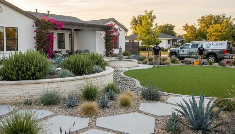 Landscaping service in Modesto, CA for residential yards and outdoor property maintenance