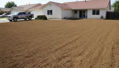 Graded soil surface ready for sod installation by landscaping experts in Modesto, CA
